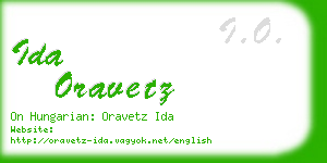 ida oravetz business card